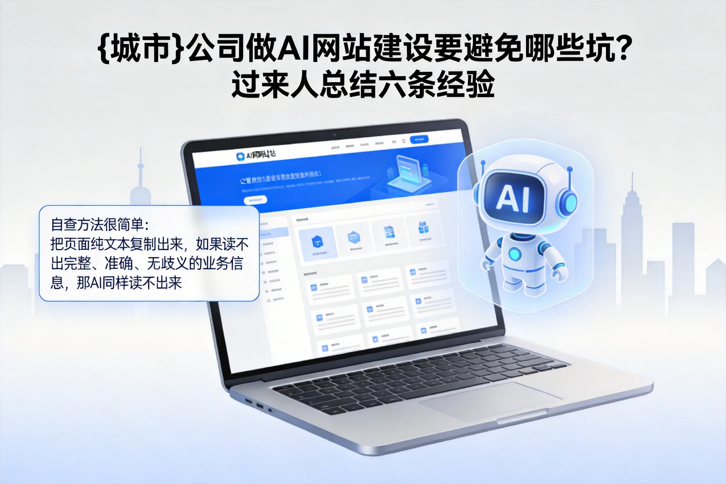乐山公司做AI网站建设要避免哪些坑？过来人总结六条经验