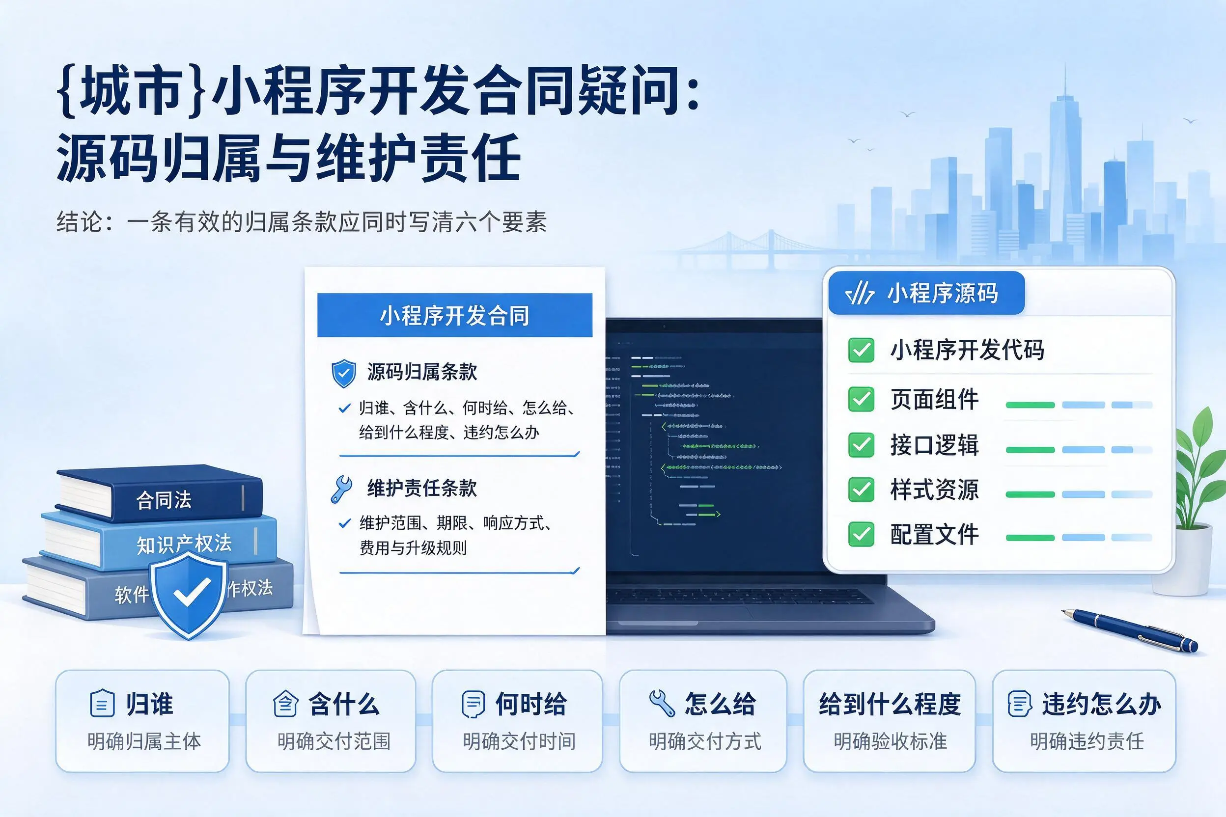 乐山小程序开发合同疑问:源码归属与维护责任