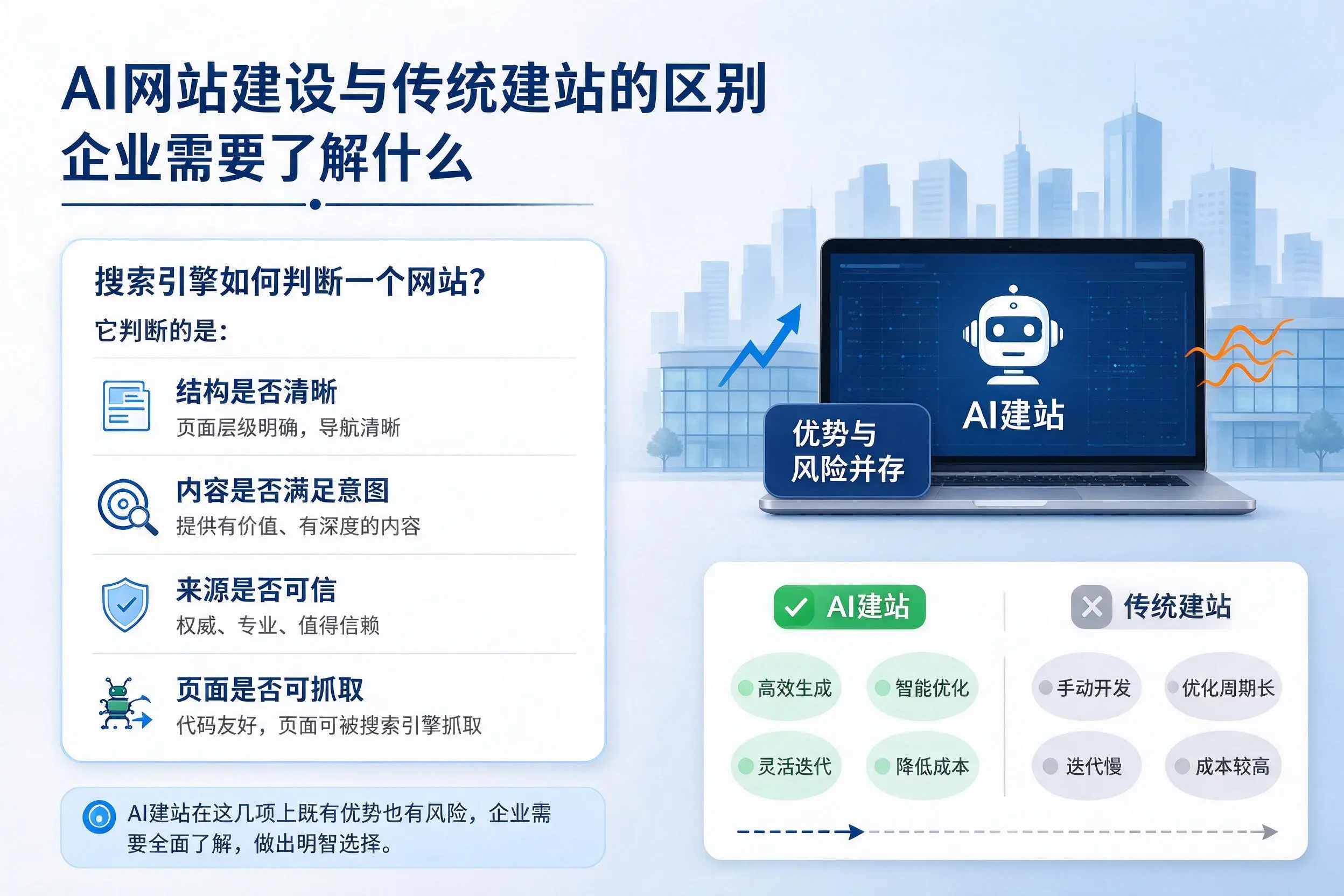 AI网站建设与传统建站的区别，乐山企业需要了解什么