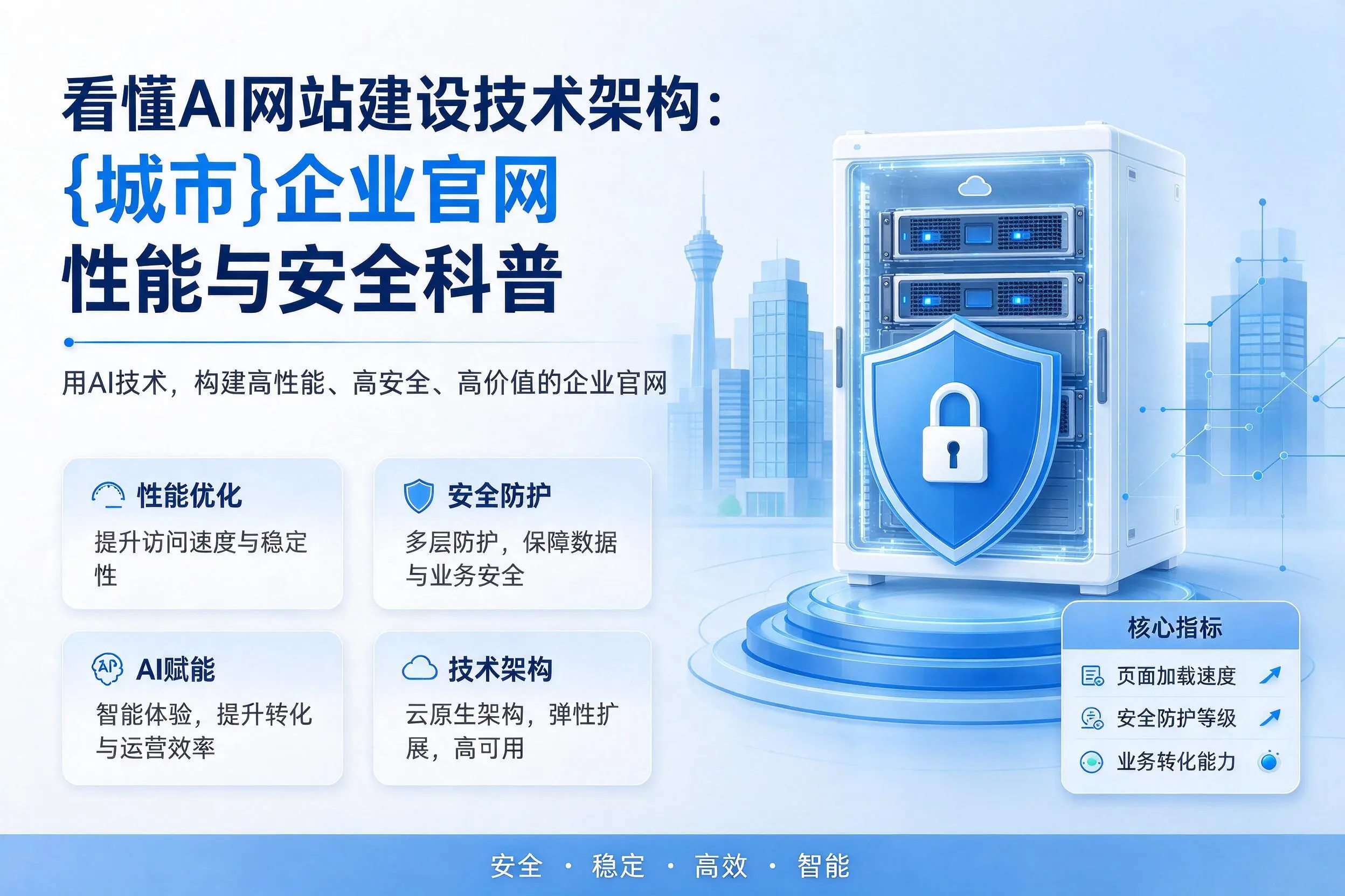 看懂AI网站建设技术架构：乐山企业官网性能与安全科普