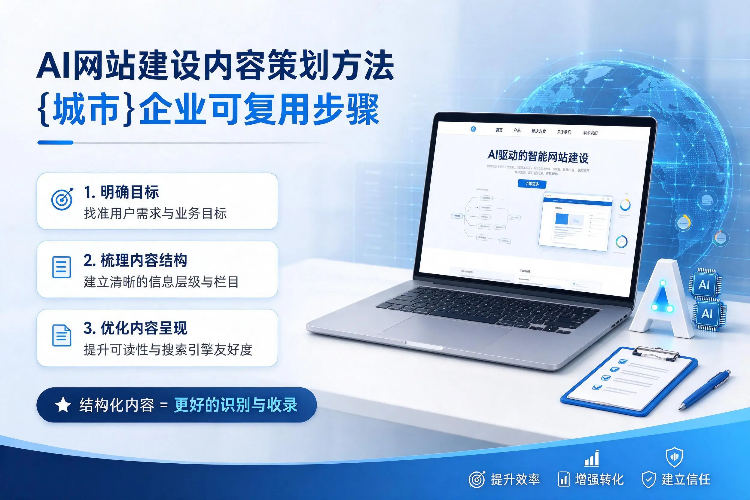 AI网站建设内容策划方法,乐山企业可复用步骤